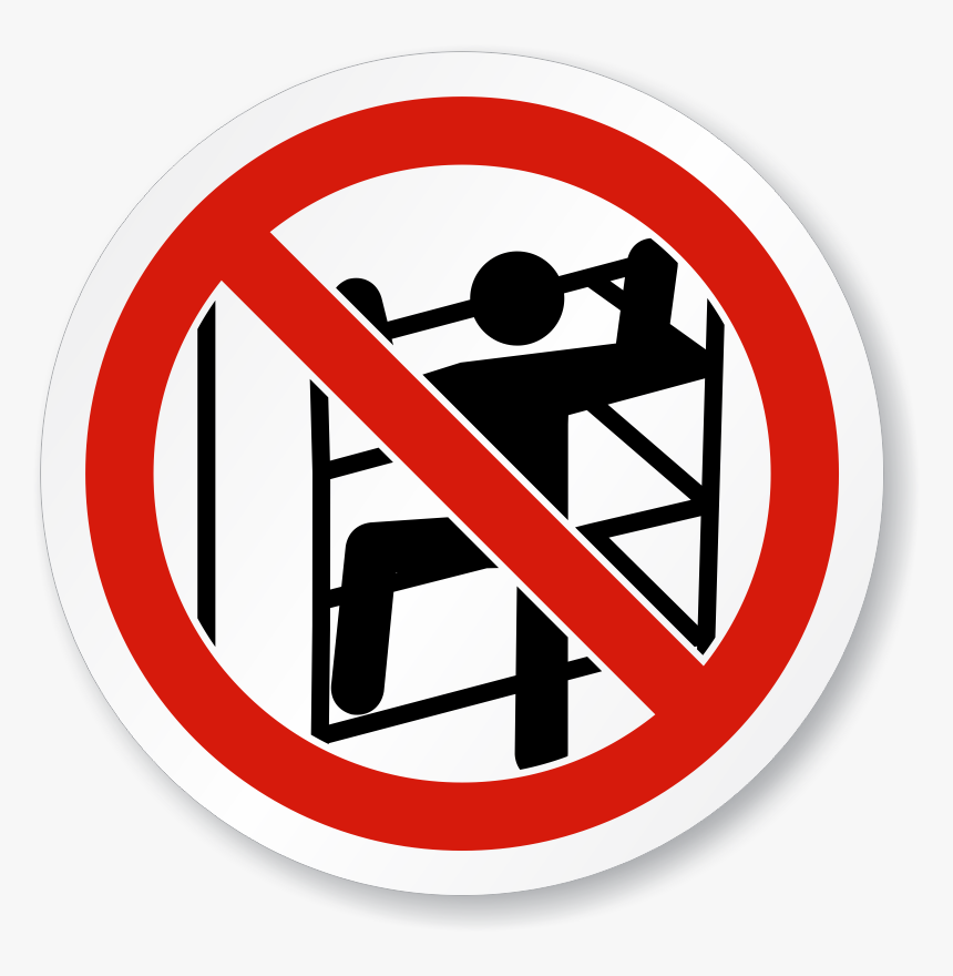 No Climbing Symbol - Do Not Climb Symbol, HD Png Download, Free Download