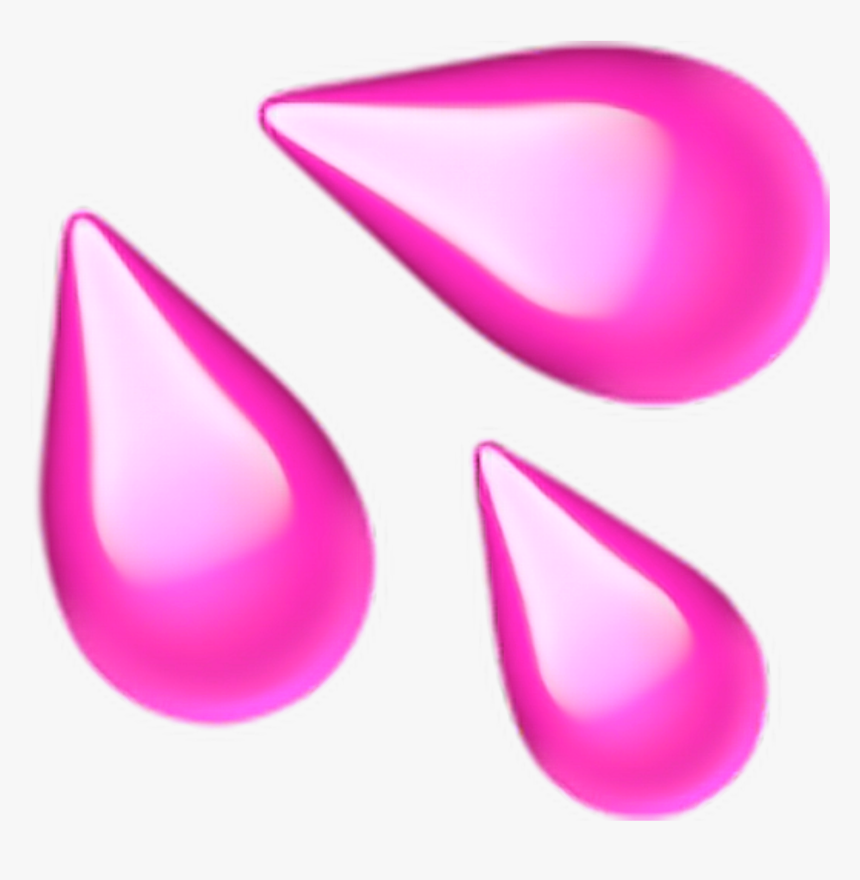 Tumblr Pink Png -pink Water Emoji Cute Aesthetic Overlay - Water Drop Emoji Transparent, Png Download, Free Download
