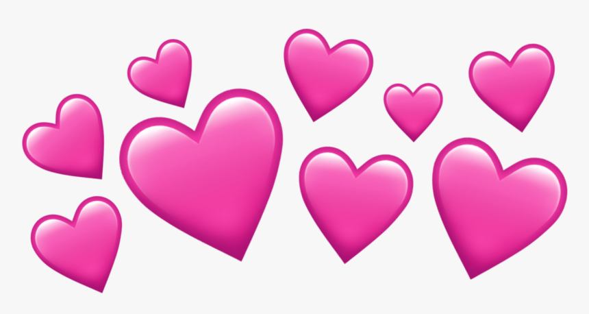Heart Hearts Heartcrown Pink Pinkhearts Tumblr Headcrow - Hearts Over Head Png, Transparent Png, Free Download
