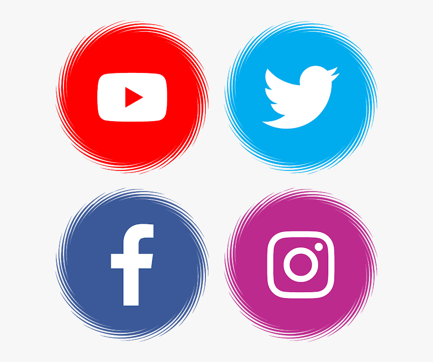 Facebook Instagram Twitter Icons Png - Facebook Instagram Youtube Logo, Transparent Png, Free Download