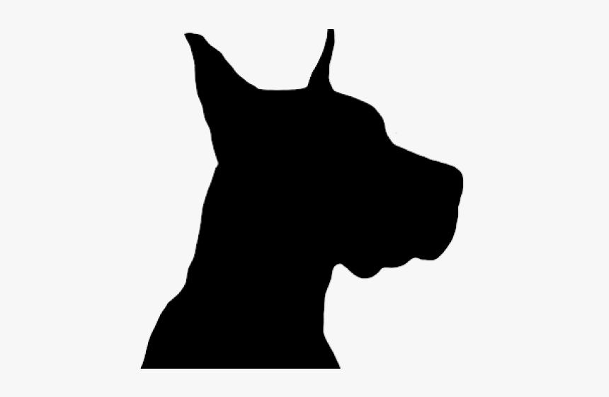 Dog Head Silhouette - Head Great Dane Silhouette, HD Png Download, Free Download