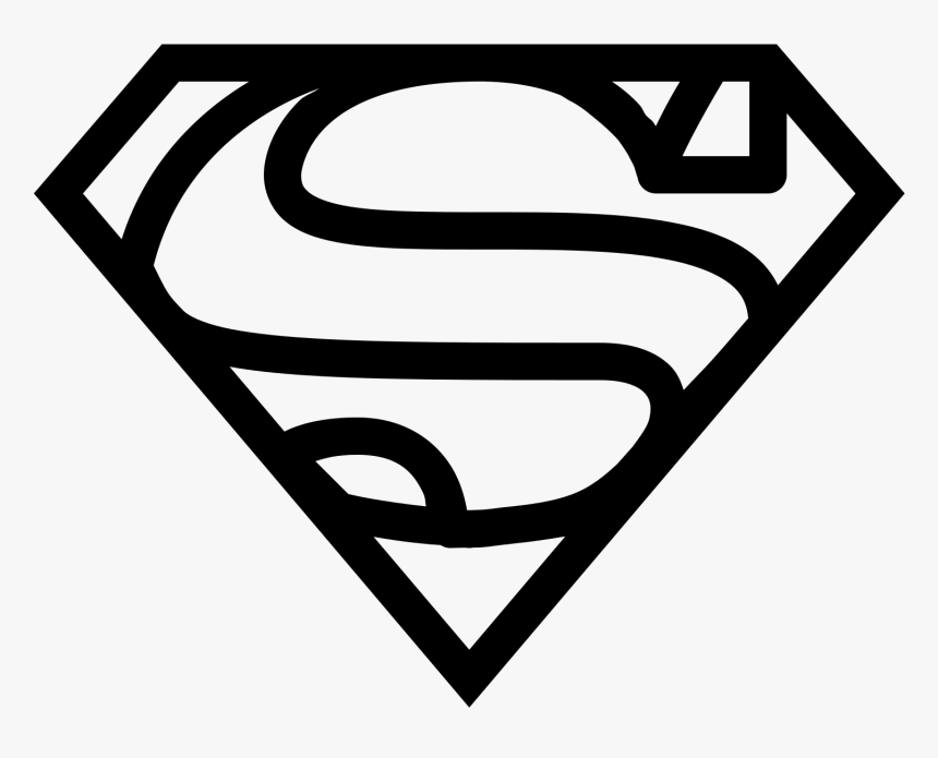 Superman Shield Png - Superman Hd Logo Black And White, Transparent Png, Free Download