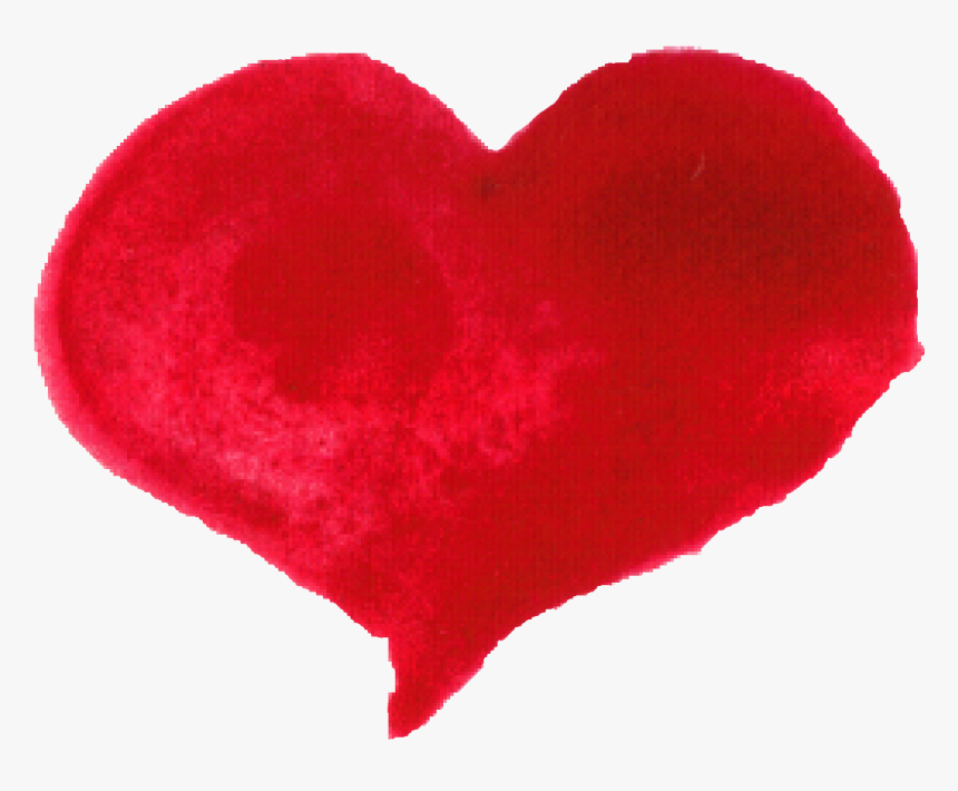 Red Watercolor Heart - Vector Heart Watercolor Png, Transparent Png, Free Download