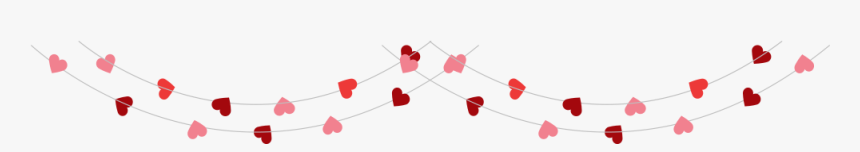 Line Of Hearts Png - Valentines Day String Of Hearts, Transparent Png, Free Download