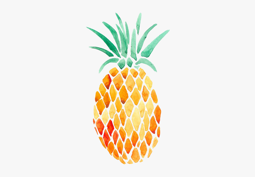 Pineapple Watercolor Painting Art Transparent Watercolor - Pineapple Cartoon, HD Png Download, Free Download
