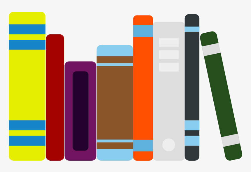 Books In A Line Png, Transparent Png, Free Download