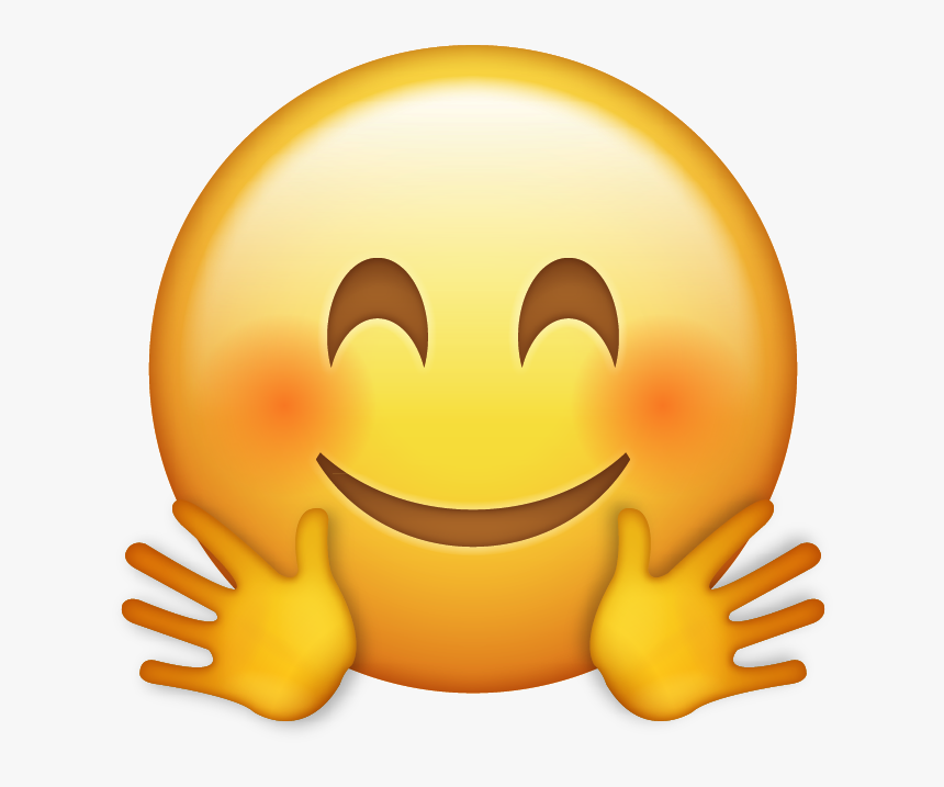 Hugging Emoji [download Iphone Emojis] - Hug Emoji Png, Transparent Png, Free Download