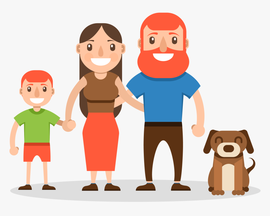 Cartoon Happy Family Png Download - Happy Cartoon Family Png, Transparent Png, Free Download