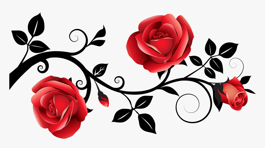 Red Rose Clipart Dark Red - Transparent Background Roses Clipart, HD Png Download, Free Download
