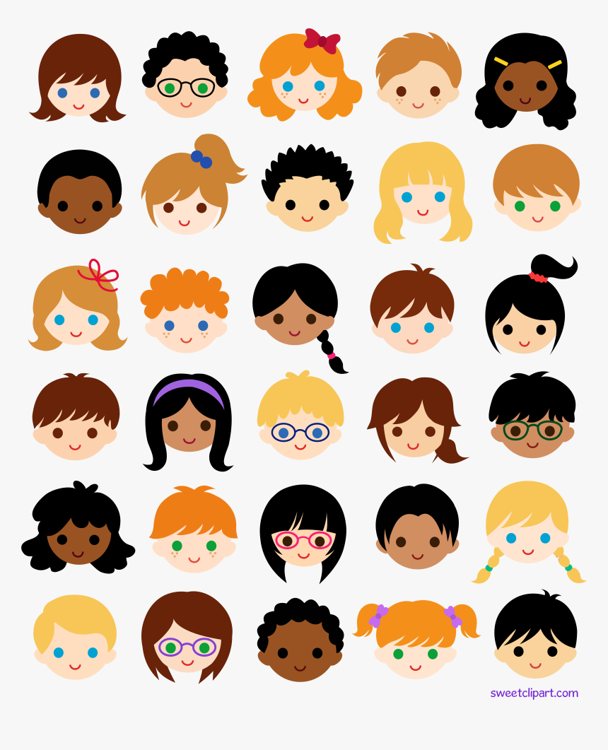30 Kids Faces In School Classroom, HD Png Download, Free Download