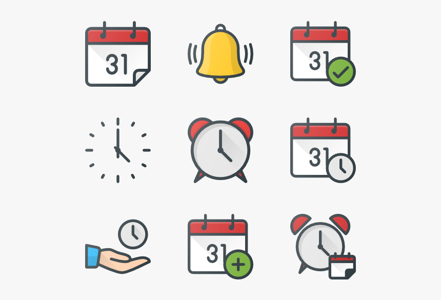 Essential Set - Calendar Cartoon Icon Free, HD Png Download, Free Download