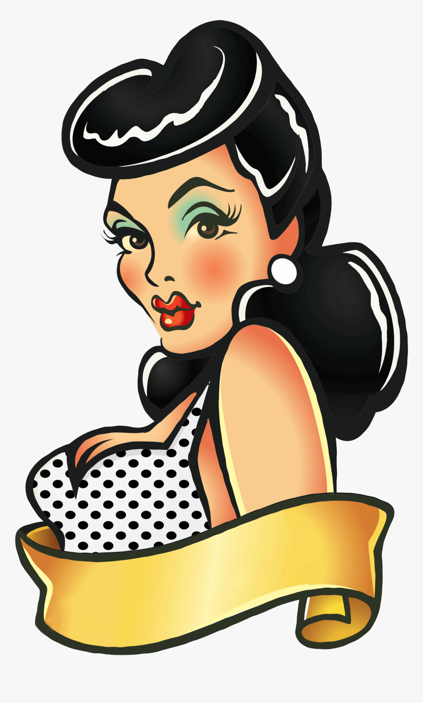 Pinup Girl Sychobilly Rockabilly Tattoo Designs Smart - Pin Up Tattoo, HD Png Download, Free Download