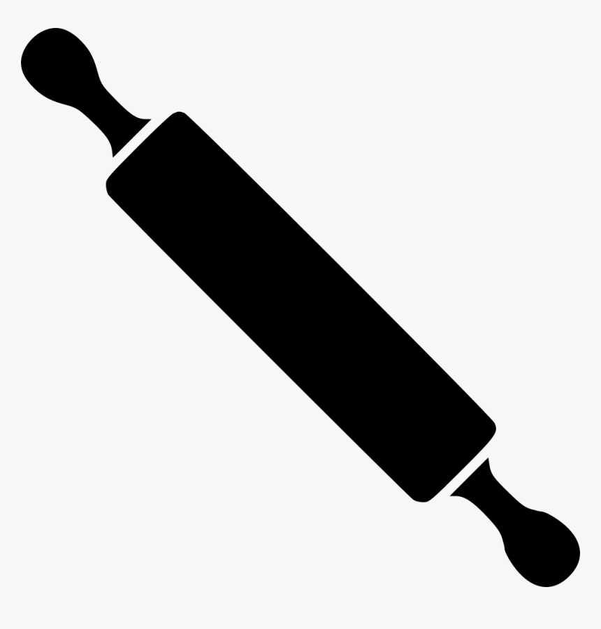 Rolling Pin - Black And White Rolling Pin, HD Png Download, Free Download