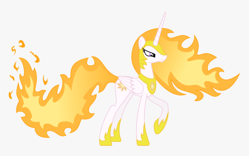 Celestia Solar Flare By W0lfylicious-d6x2r96 - My Little Pony Celestia Fire, HD Png Download, Free Download