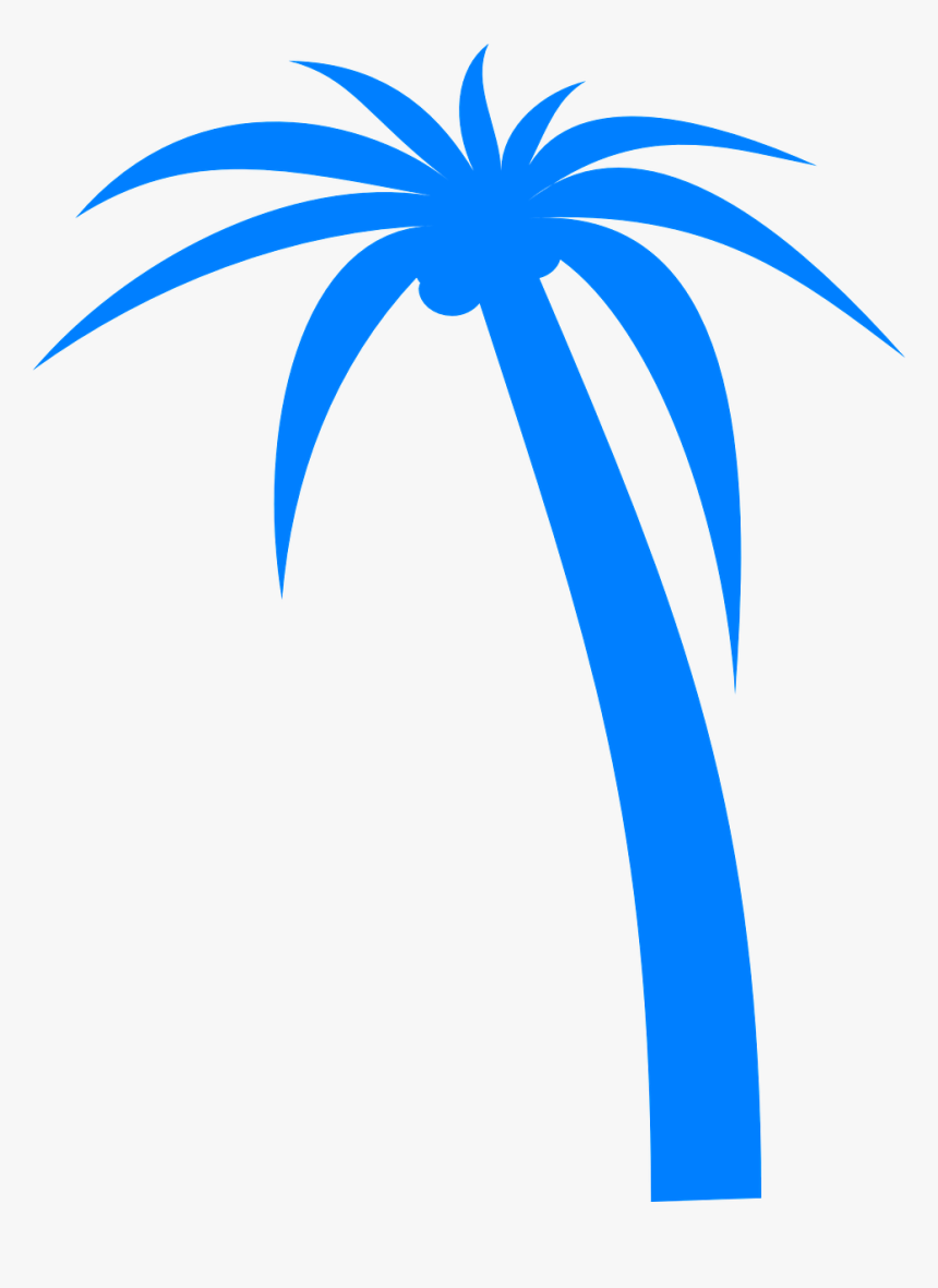 Vacation, Palm Tree Palm Tropical Vacation Blue Palm - Palm Tree Clip Art Vector, HD Png Download, Free Download