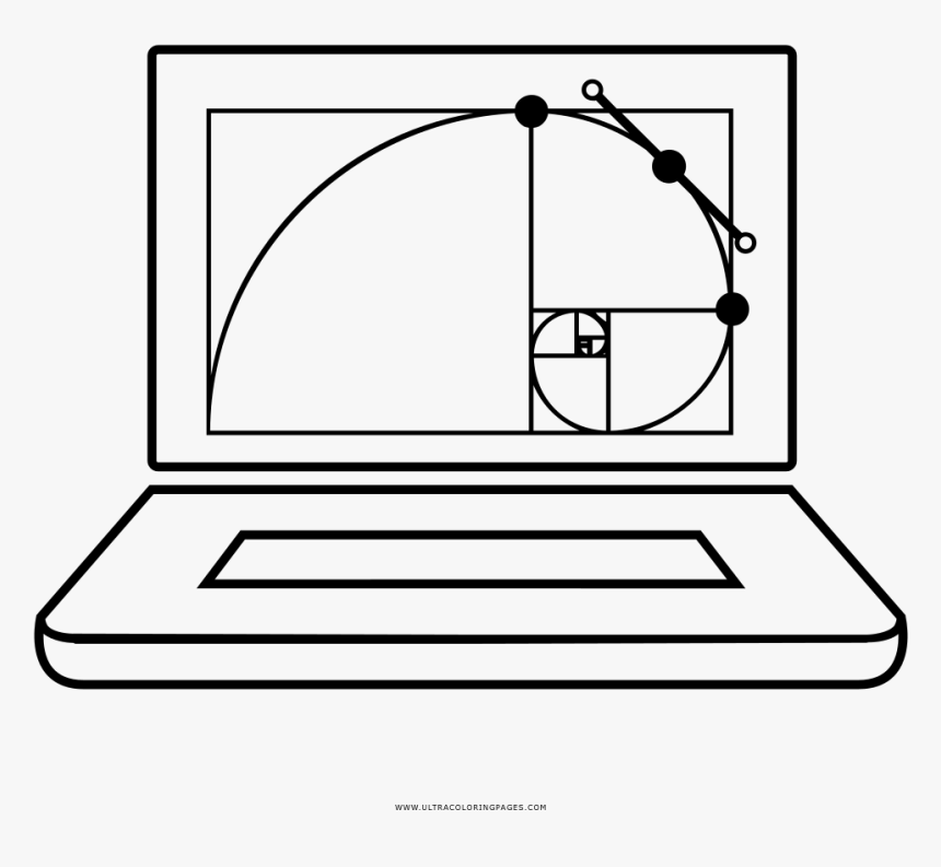 Golden Ratio Laptop Coloring Page - Golden Ratio, HD Png Download, Free Download