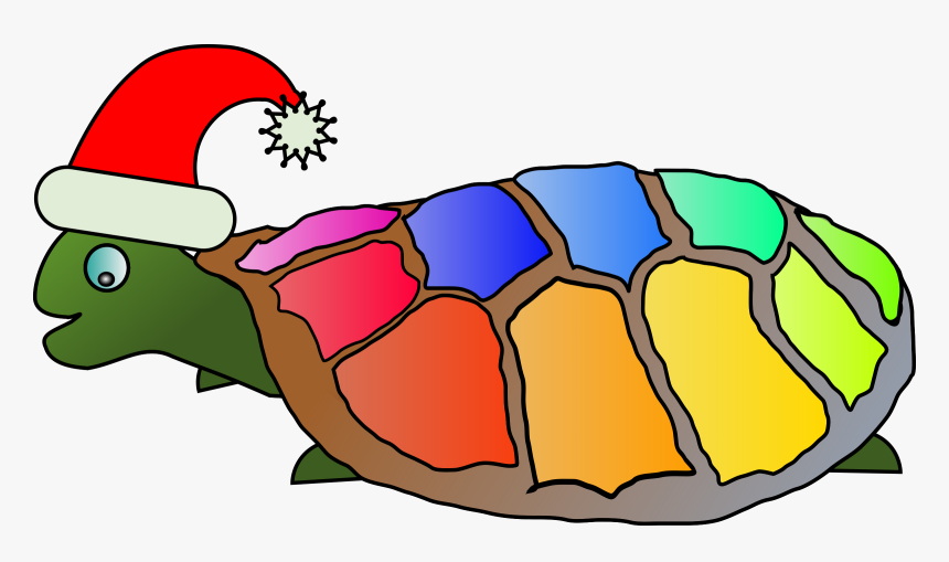 Clipart Funny Turtle With Santa Hat - Funny Clip Art, HD Png Download, Free Download