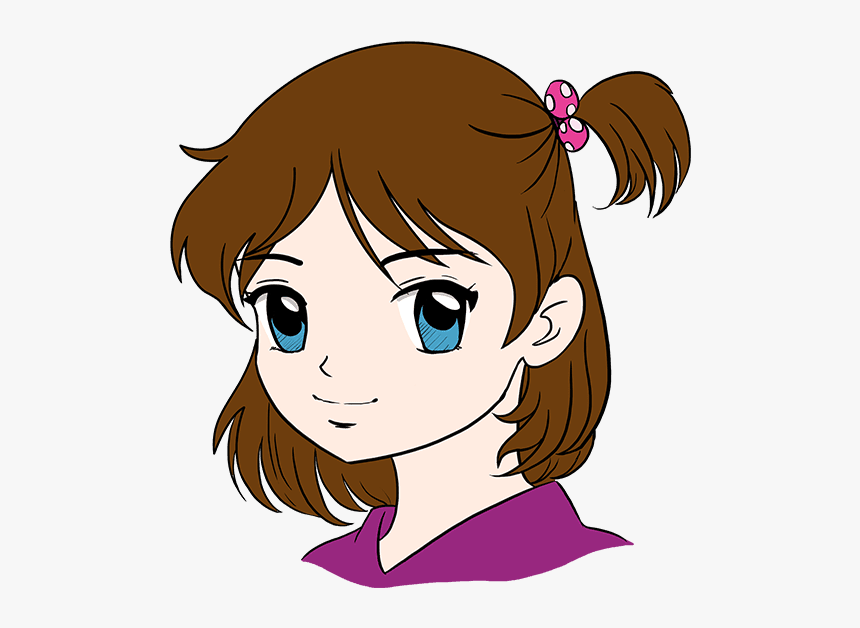 How To Draw Anime Girl Face - Easy Step By Step Drawing Faces, HD Png Download, Free Download