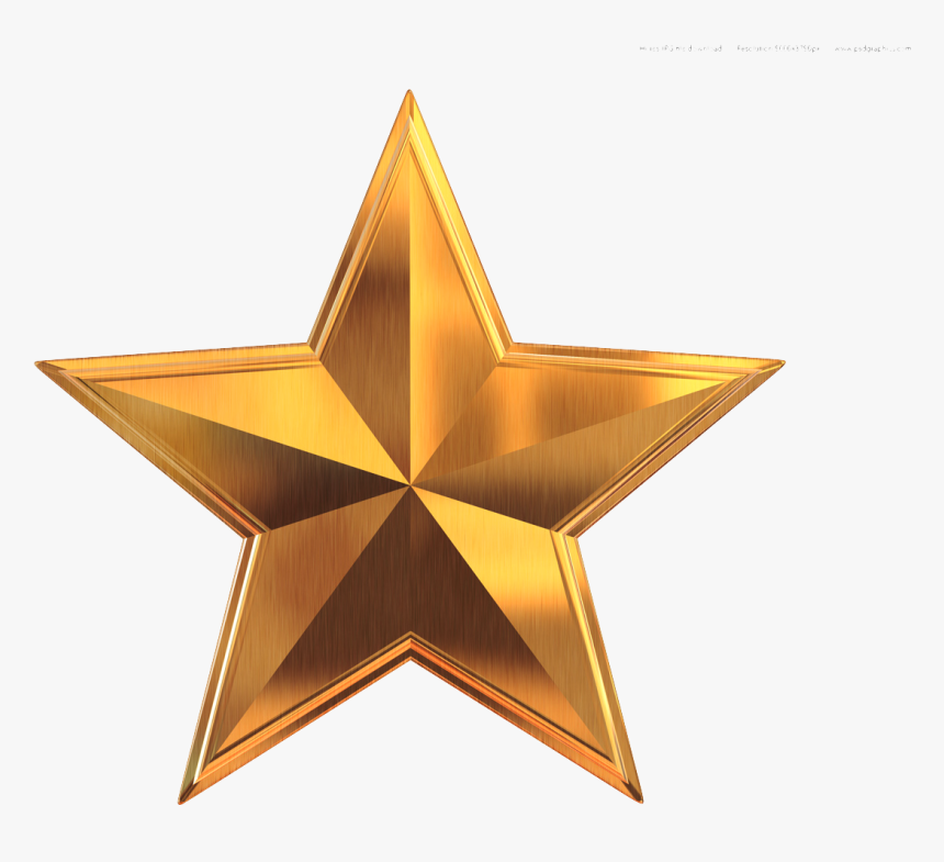 Gold Star Clip Art - Gold Star Clipart, HD Png Download, Free Download