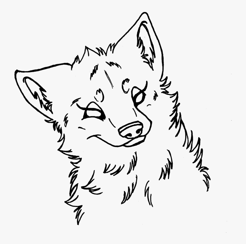 Wolf Base Sketch - Pixel Art Wolf, HD Png Download, Free Download