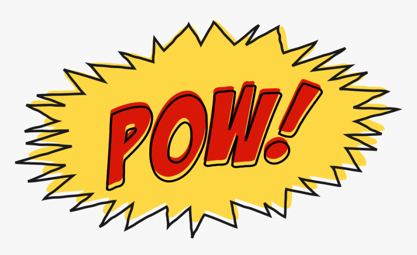 Pow Comic Book Sound Effect No Background - Comic Book Effect Png, Transparent Png, Free Download