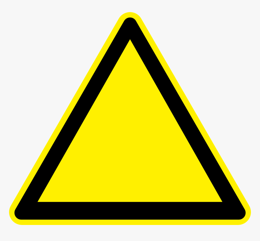 Black Yellow Safety Free Picture - Triangle Yellow, HD Png Download, Free Download