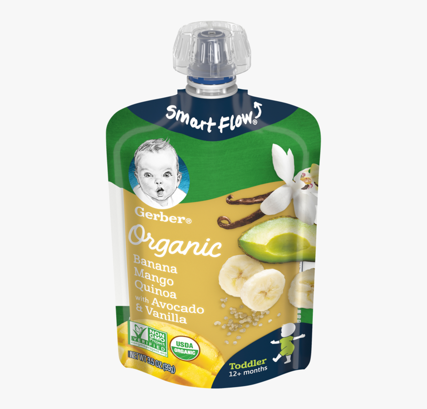 Banana Mango Avocado Quinoa Vanilla - Gerber Baby Food Pouch, HD Png Download, Free Download