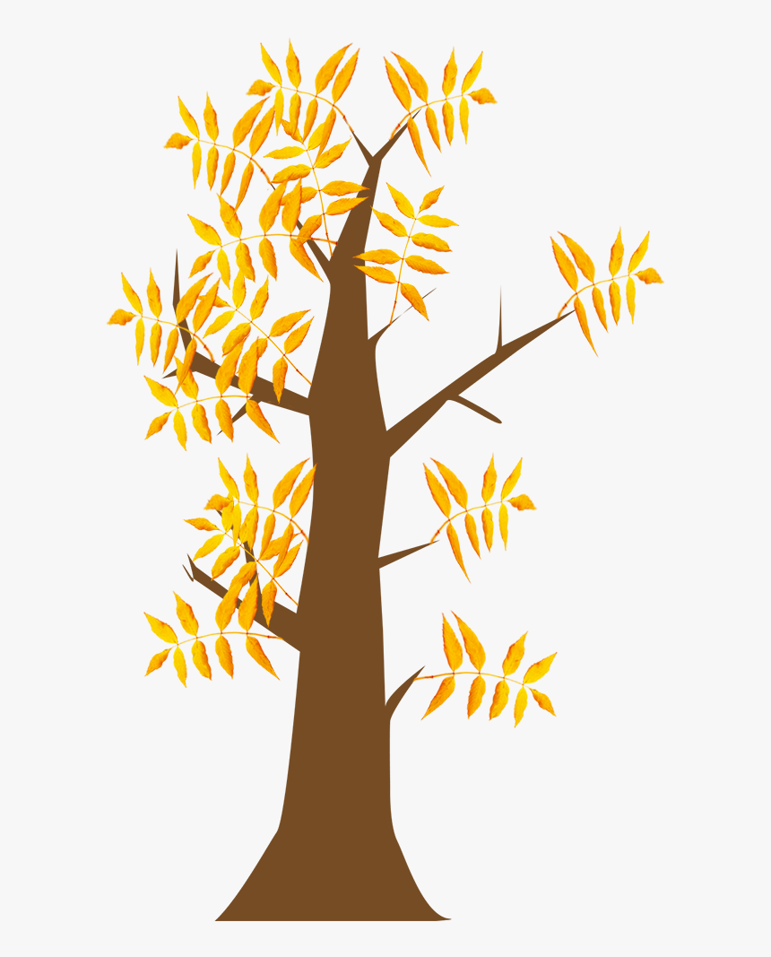 Autumn Clip Art Tree With Leaves - Tree, HD Png Download, Free Download