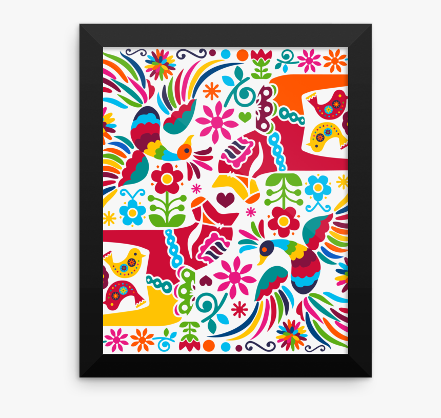 Mexican Otomi Framed Photo Paper Poster - Mexican Frame, HD Png Download, Free Download