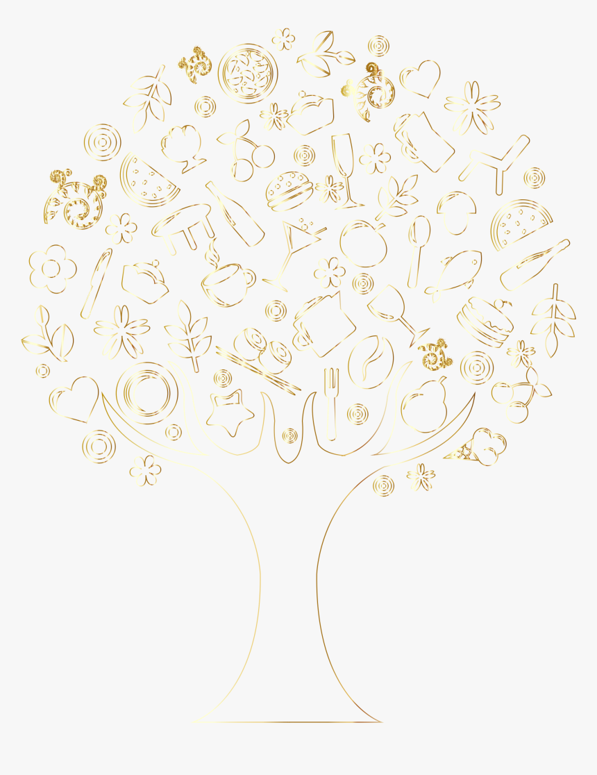 Golden Abstract Lines Png Image With Transparent Background - Gold Tree Transparent Background, Png Download, Free Download