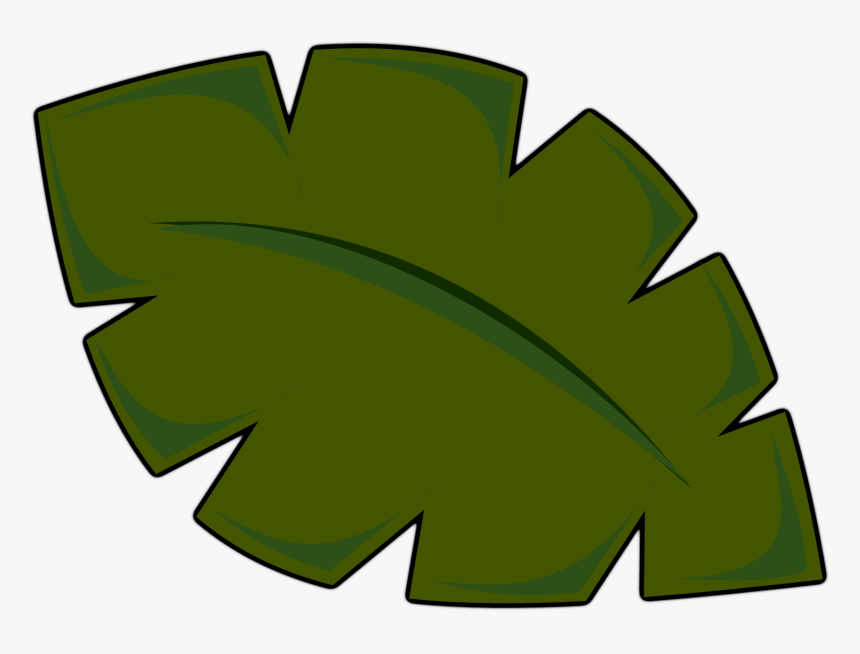 Clipart Of Jungle, Leaf And Scenic - Palm Tree Leaves Clip Art, HD Png Download, Free Download