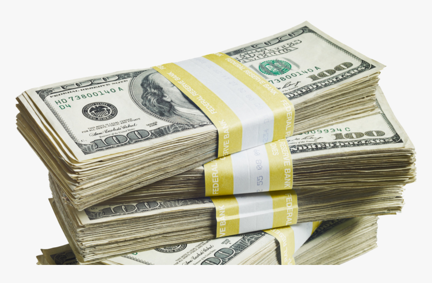 Money United States Dollar United States One Dollar - Stacks Of Cash Png, Transparent Png, Free Download
