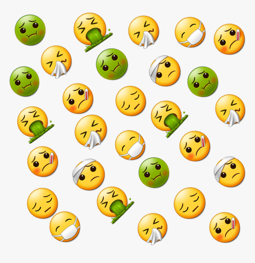 Transparent Sick Emoji Png - Fever Sick Emoji, Png Download, Free Download