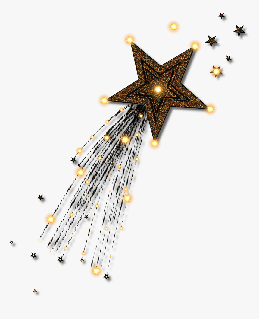 Picture Of A Gold Star - Clip Art Golden Shooting Star, HD Png Download, Free Download