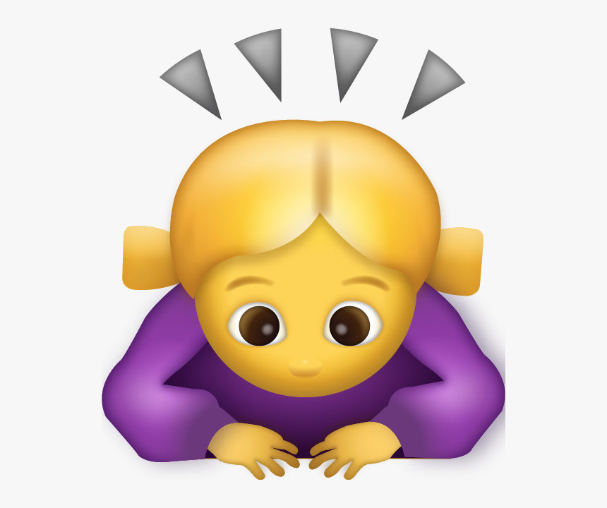 Transparent Haircut Emoji Png - Woman Bowing Emoji Png, Png Download, Free Download