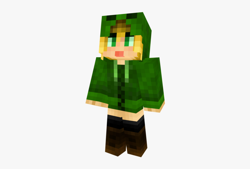 Minecraft Skin Creeper Hoodie Girl, HD Png Download, Free Download
