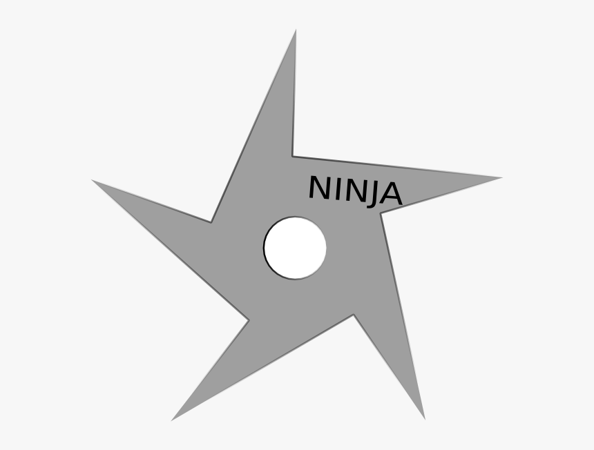 Transparent Gray Star Png - Ninja Star Template Pdf, Png Download, Free Download