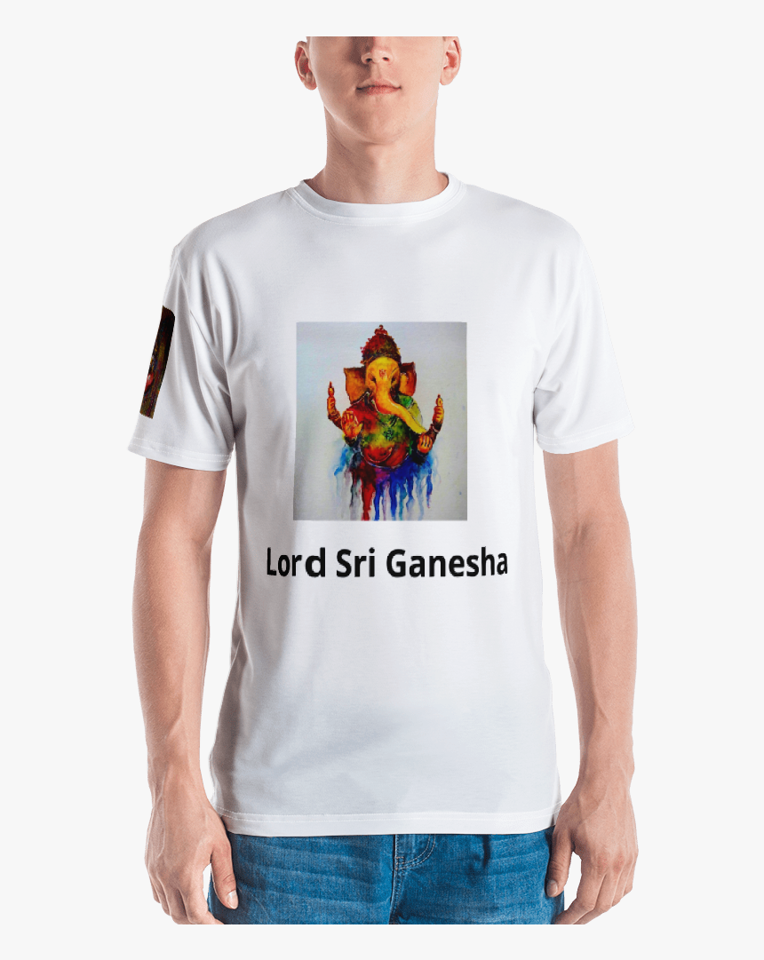 Lord Sri Ganesha T Shirt Watercolor Painting Design - Janmashtami T Shirt Printing, HD Png Download, Free Download