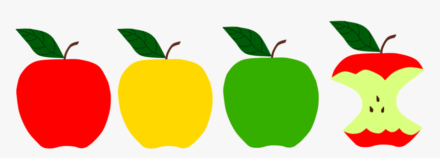 Transparent Apples Clipart - Red Yellow Green Apple, HD Png Download, Free Download