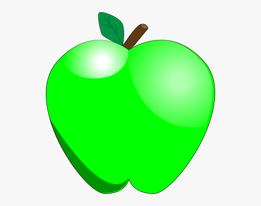 Green Apple Svg Clip Arts - Green Apple Clipart, HD Png Download, Free Download