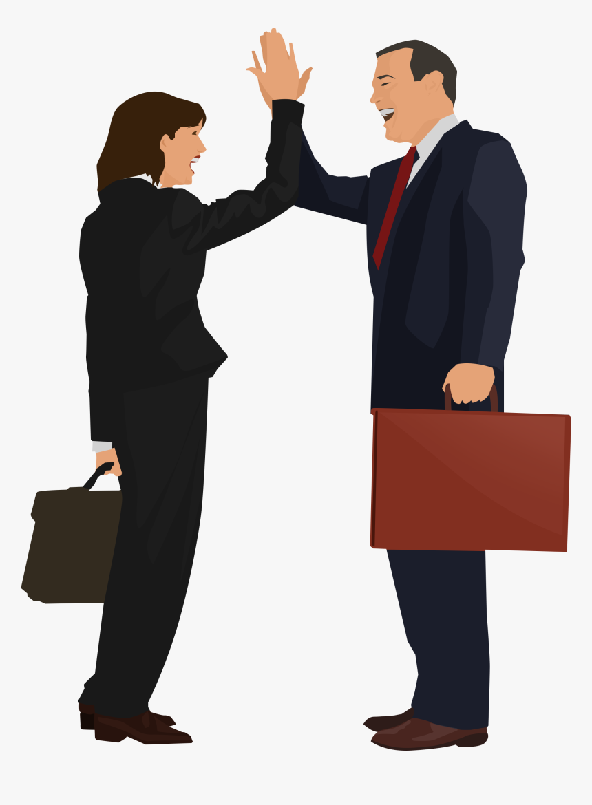 Business People High Fiving - People High Fiving Png, Transparent Png, Free Download