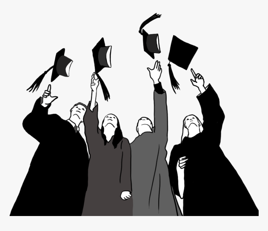 Graduate Cap, Graduation Caps In The Air - Transparent Graduation Clip Art, HD Png Download, Free Download