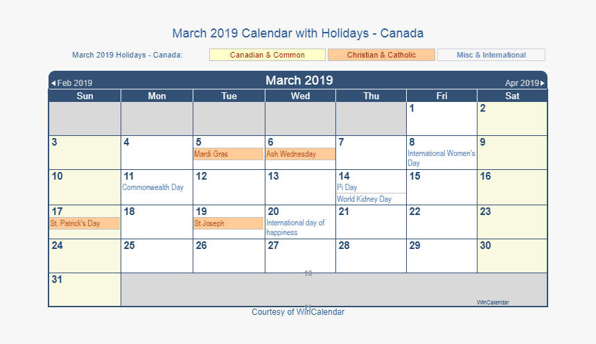 March 2019 Calendar Holidays Canada - May 2018 Calendar With Holidays South Africa, HD Png Download, Free Download