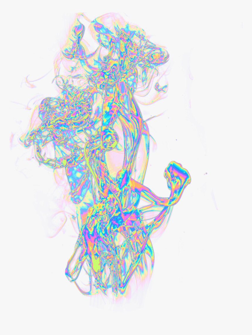 #smoke #steam #holo #holographic #colorful #rainbow - Holographic Smoke Png, Transparent Png, Free Download