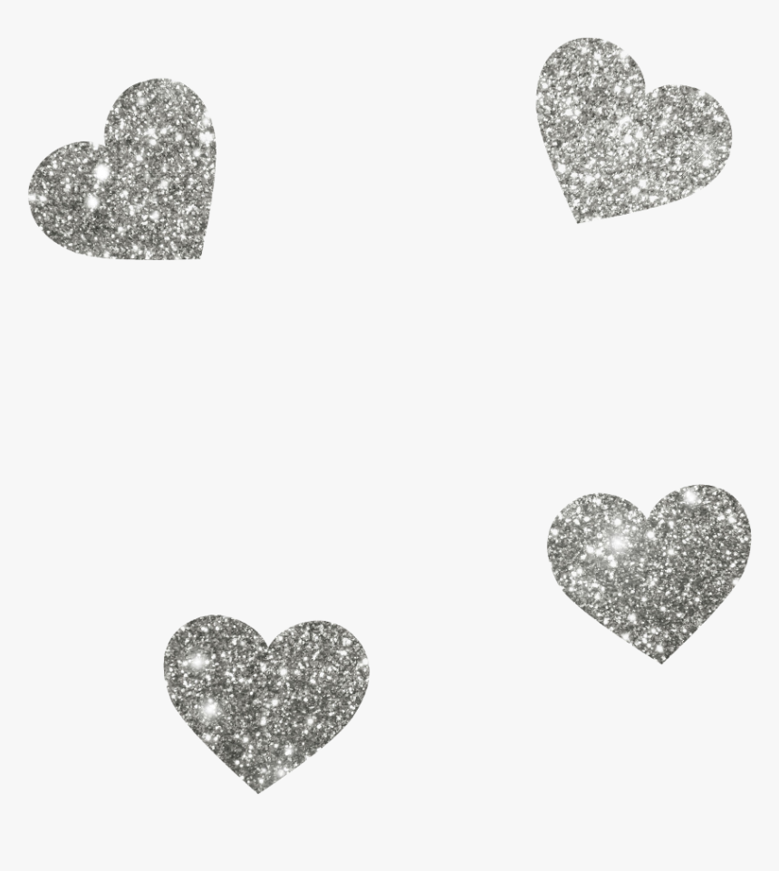 Transparent Silver Heart Png - Silver Glitter Hearts Png, Png Download, Free Download