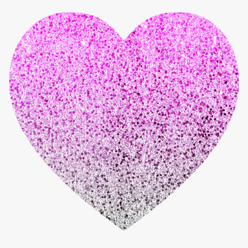 Glitter, Pink, Silver, Heart, Sparkle, Light, Shiny - Light Purple Glitter Heart, HD Png Download, Free Download