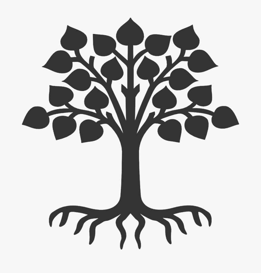 Transparent Tree Outline Png - Tree With Roots Icon, Png Download, Free Download
