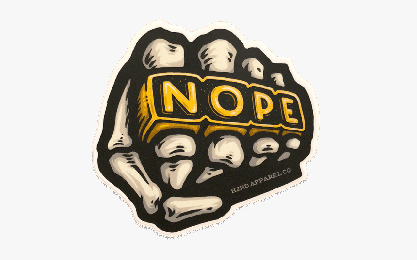 Nope Knucks Sticker - Emblem, HD Png Download, Free Download