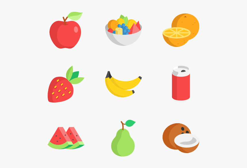 Summer Food & Drink - Fruits And Vegetables Icon Png, Transparent Png, Free Download