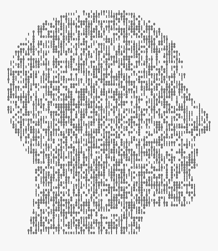 Binary Man Head Clip Arts - Head Binary Code Png, Transparent Png, Free Download